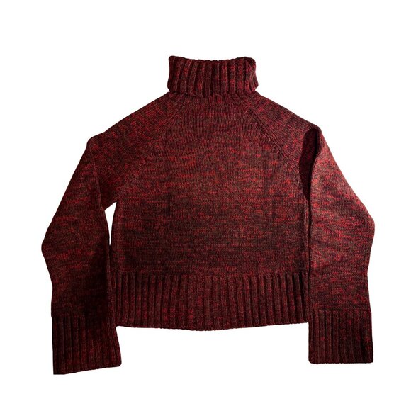 Q&A Red Marled Chunky Turtleneck Sweater – Size L - Picture 3 of 4
